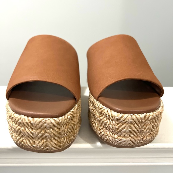 🌻🆕FREE PEOPLE Harbor Raffia Flatform Sandals-Tan Color-Size 8 & 9 - Picture 11 of 17